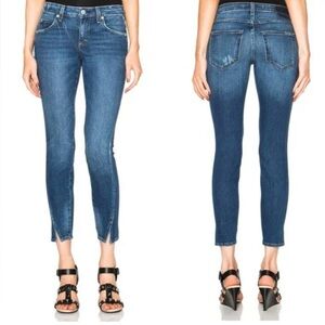 AMO Twist Jeans Cropped Denim Dark Vintage Size 29
